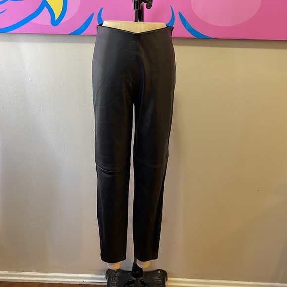 Free people Faux Vegan Leather Skinny Pants Leggings - Picture 2 of 11